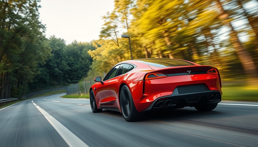 World's fastest electric vehicle racing on a highway