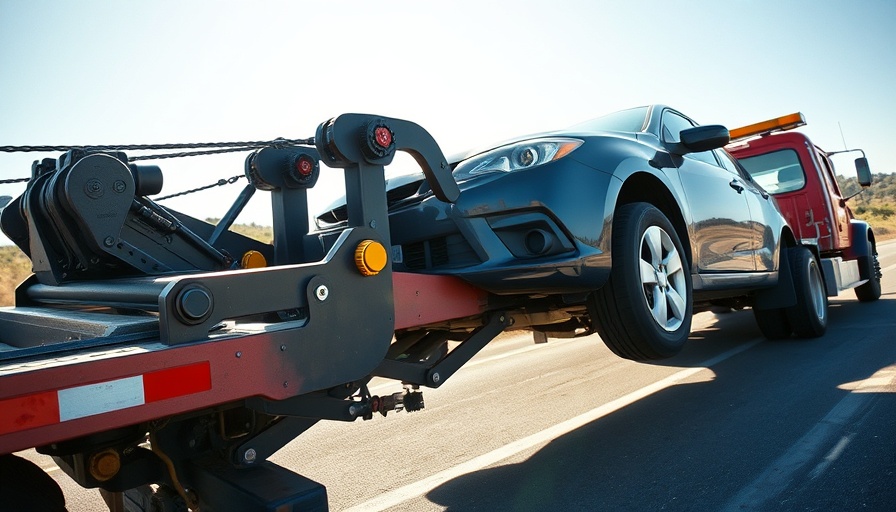 Powerful grappler device for car recovery on tow truck.