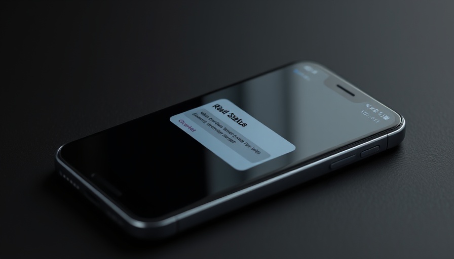 Notification on smartphone for aftersales app update.