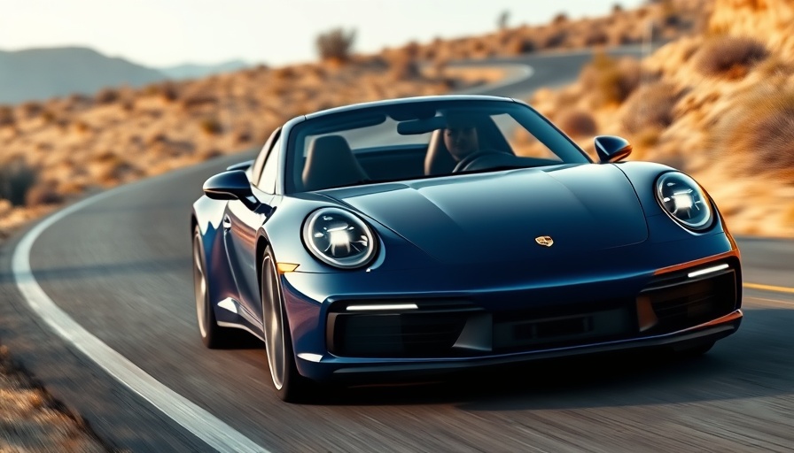 2026 Porsche 911 in motion on a winding road.