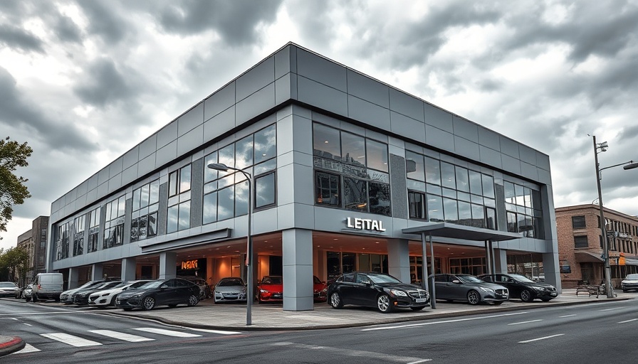 KGM vehicles Scarborough showroom with parked cars and modern design.