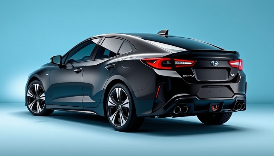 Sleek Subaru electric vehicle in Europe studio setting.