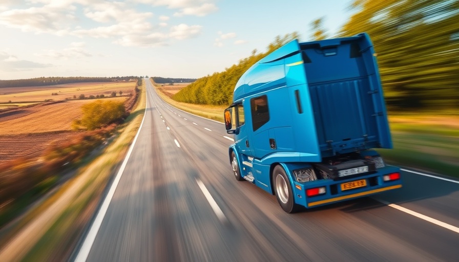 Speeding blue truck on open road, role of diagnostics in diesel truck repair.