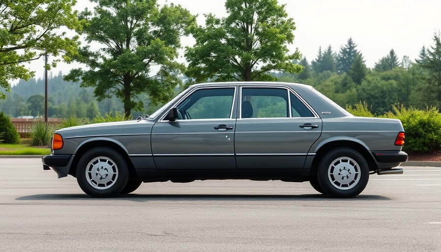 1985 Mercedes-Benz 190E 2.3 16V parked in a lot for auction