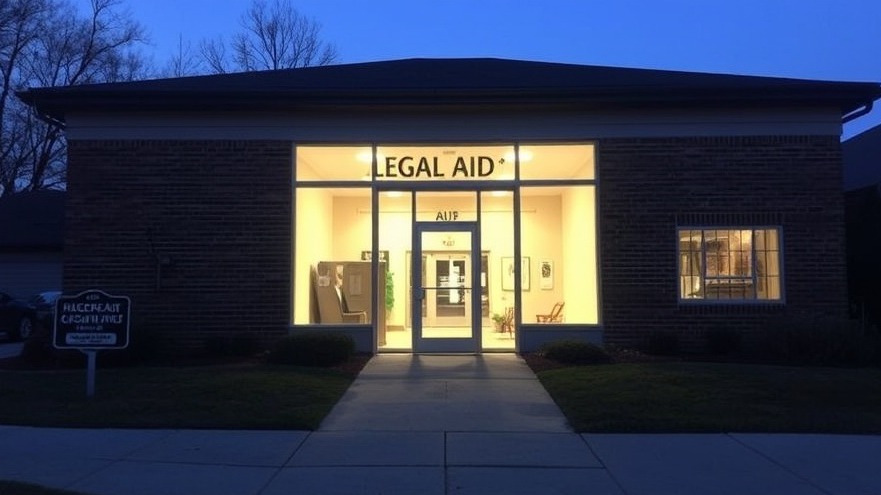 Nassau County Legal Aid brochure displaying legal services and contact.