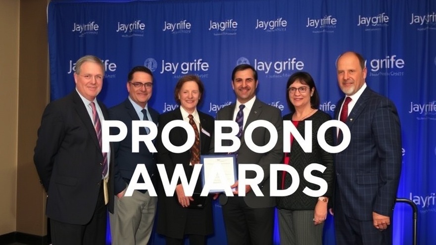 Pro Bono Volunteers Jacksonville award recipients in a formal setting.