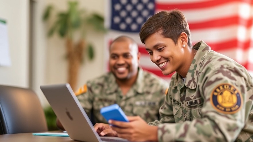 Magazine cover featuring military dog tags emphasizing employment opportunities for veterans in Jacksonville.