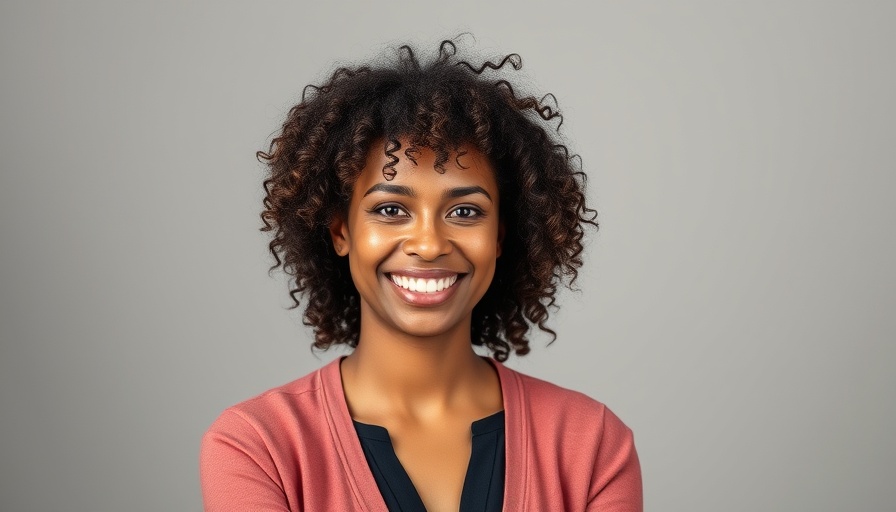 Professional woman smiling in a neutral setting, Jacksonville Area Legal Aid Pro Bono Services context.