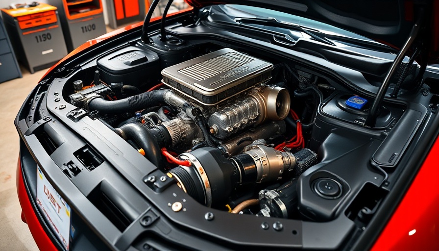 Best supercharger Mustang GT engine bay view.