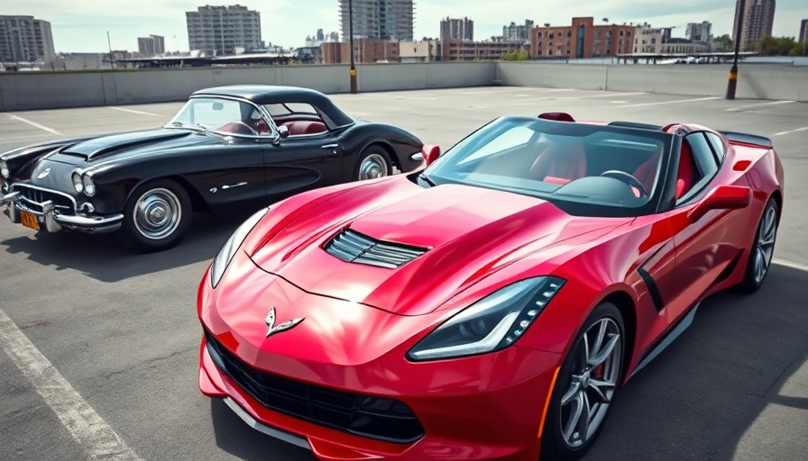 Corvette Dream Giveaway: Modern and classic Corvettes with red stripes.