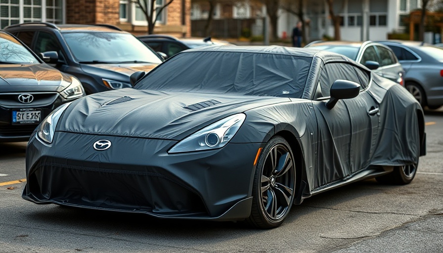 Corvette ZR1 partially covered in an urban parking area with other cars.