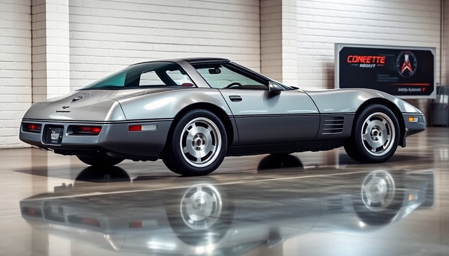 Classic C4 Corvette in a pristine garage setting.