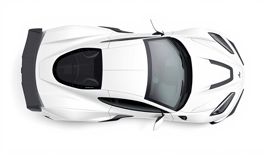 Top view of sleek white 2025 Corvette ZR1 Build on plain background.