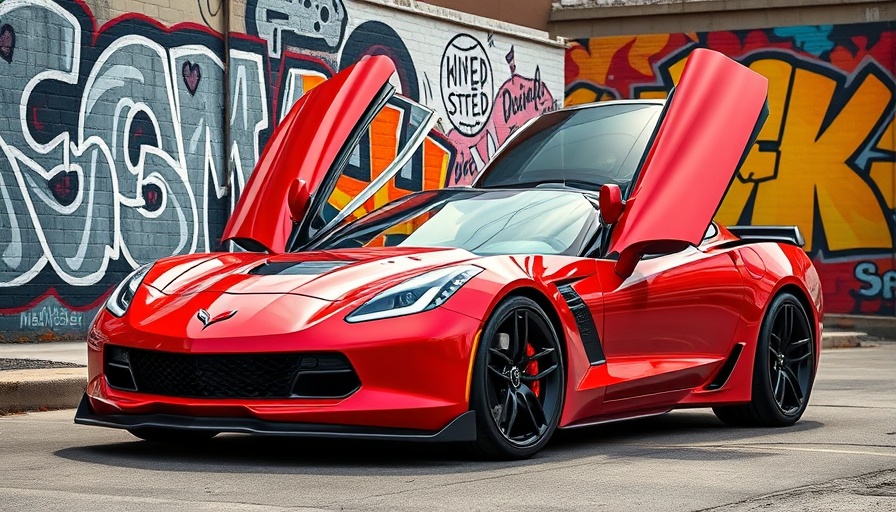 Custom Chevrolet Corvette for sale used with open doors.