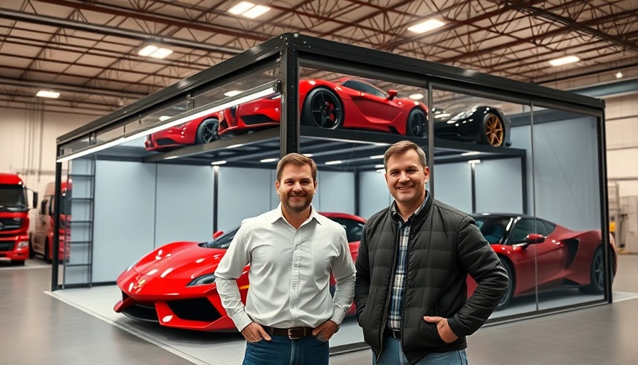 Corvette storage solutions in a spacious garage with cars.