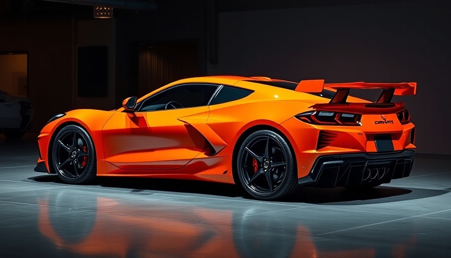 2025 Corvette ZR1 in showroom for giveaway event.