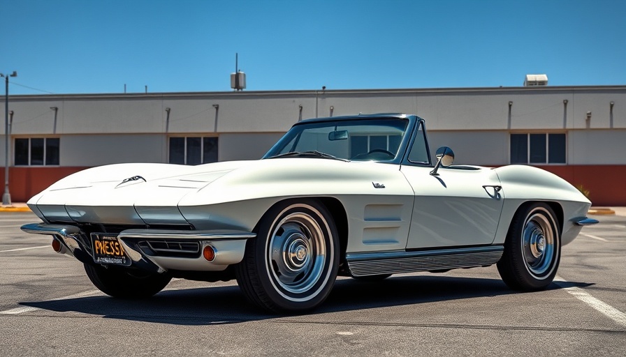 Classic 1960s Corvette parked outdoors in sunlight.