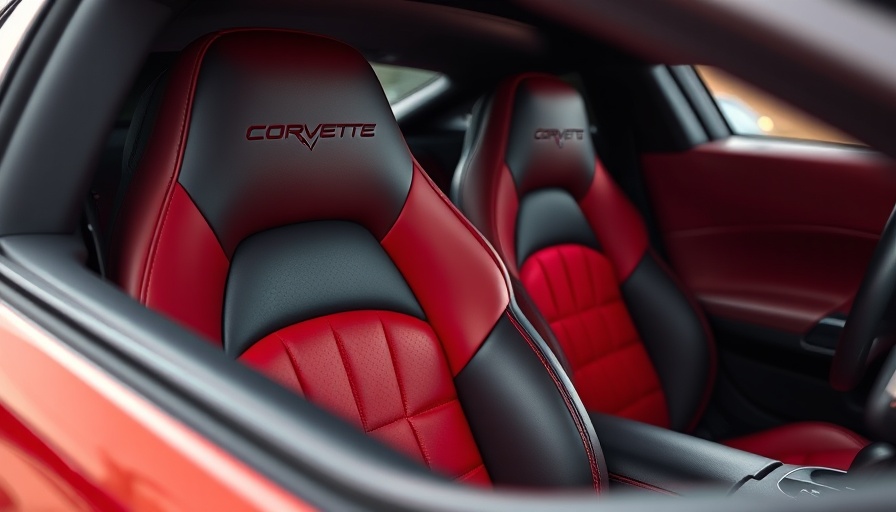 Installing custom seat covers C5 Corvette red and black design.