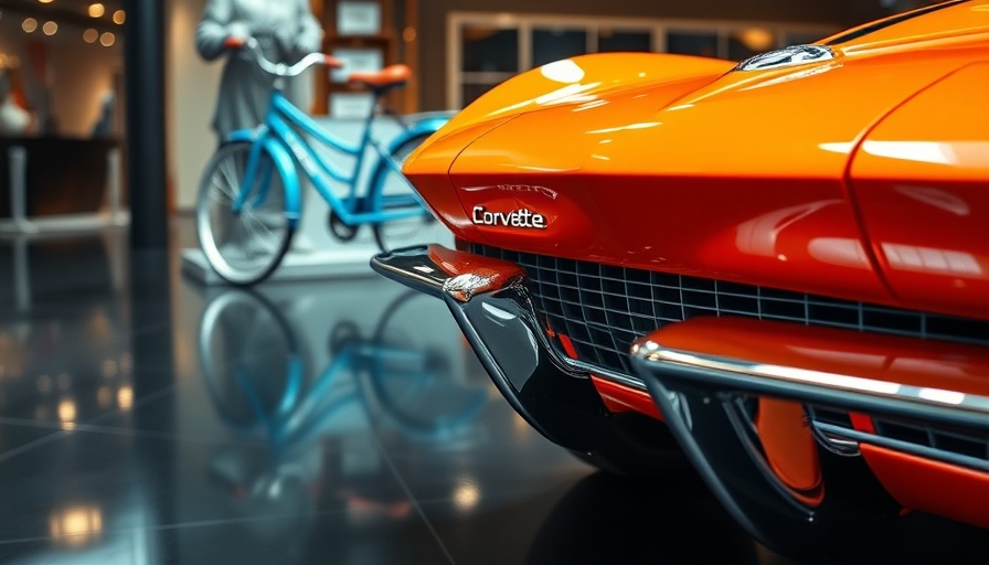 Classic Corvette in showroom highlighting membership appeal.