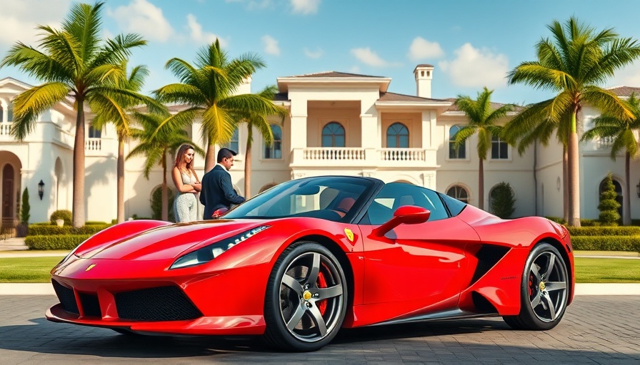 2025 Best Resale Value Award-winning red sports car parked in luxurious setting.