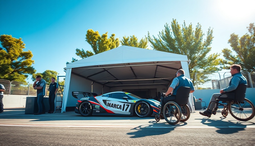 Tommy Milner Robert Wickens GTD Sprint Race scene featuring race car and team outdoors.