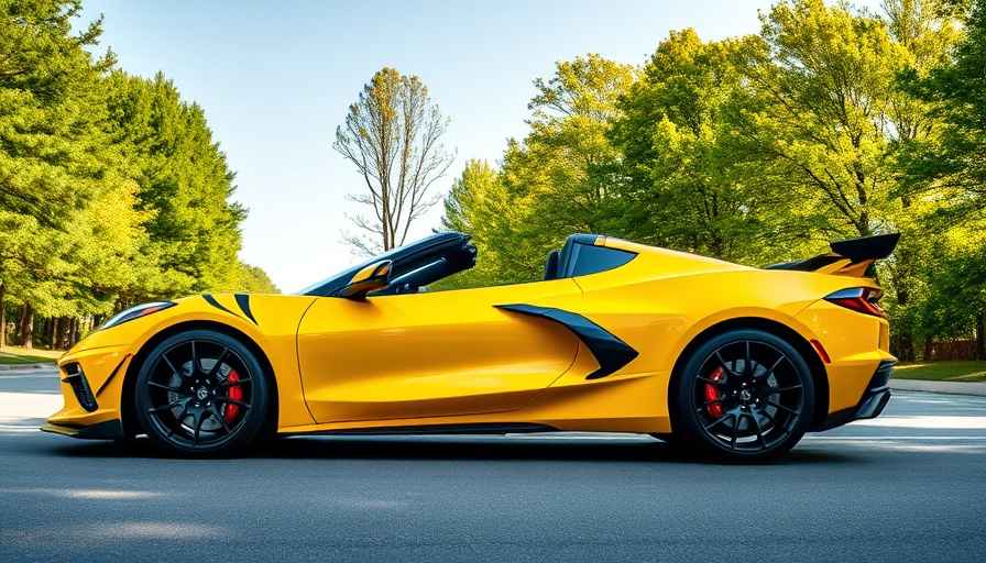 Yellow 2025 Corvette ZR1 on road amid trees, owner retention.