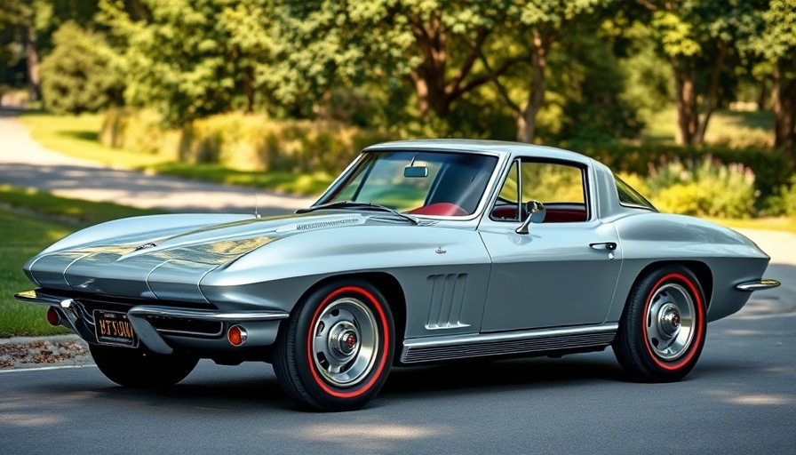 1964 Chevrolet Corvette in auction setting outdoors