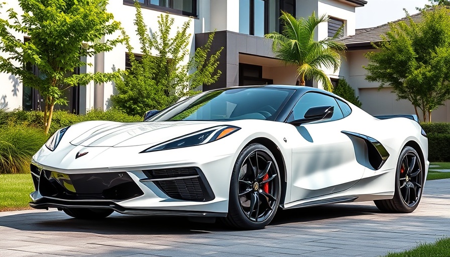Sleek 2024 Chevrolet Corvette for sale parked elegantly in driveway.