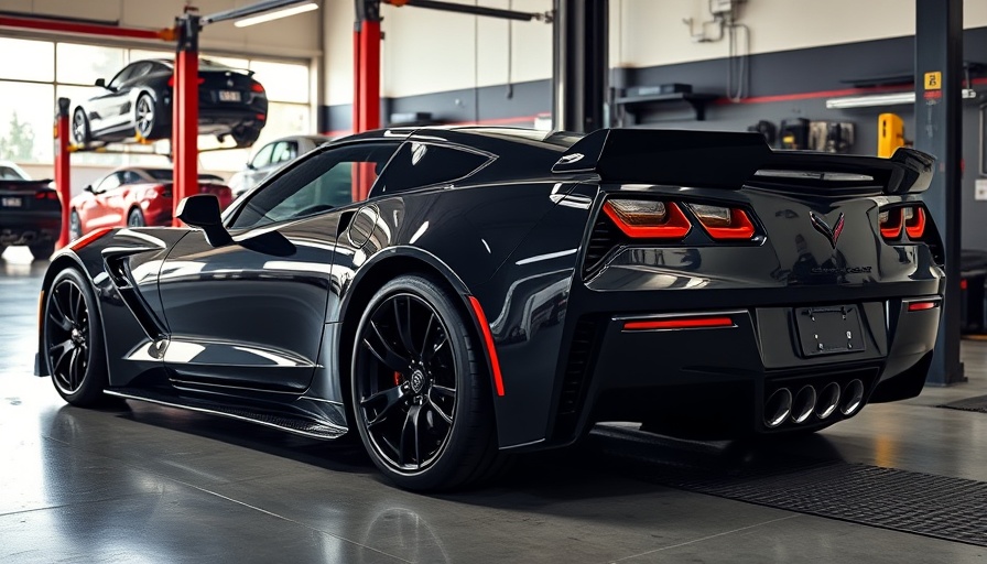 Corvette Z06 parked in garage for repairs addressing issues
