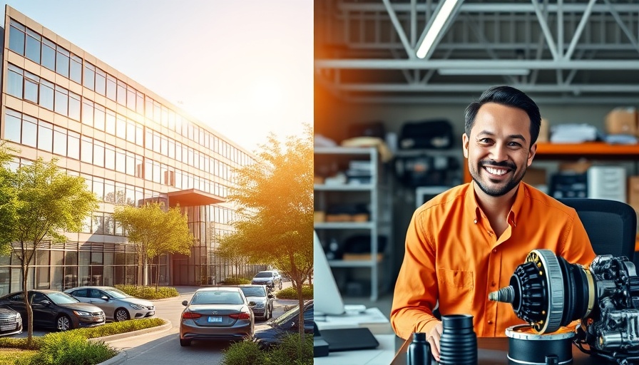 Corporate building and smiling man in workspace, David Hill controversy