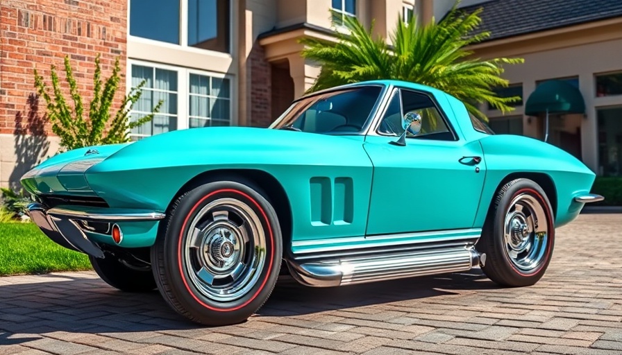 1962 C1/C6 Restomod parked outside a modern home.