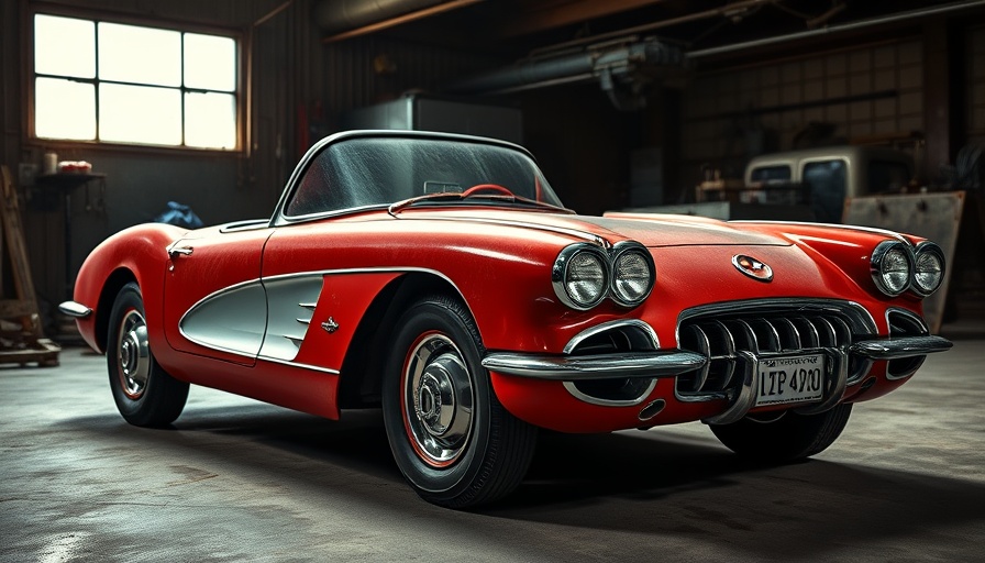 Dennis Collins buys a classic 1959 Corvette in garage setting.