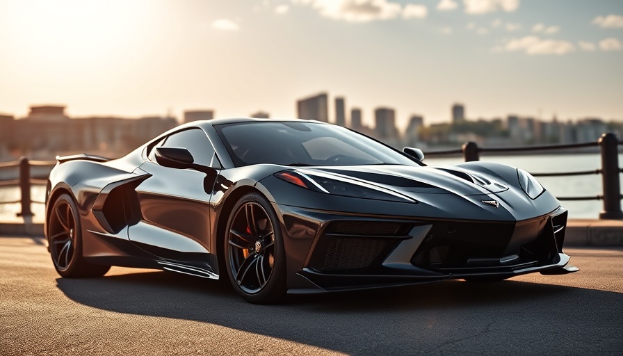 Expel carbon fiber protection on a C8 Corvette Z06 by the water.
