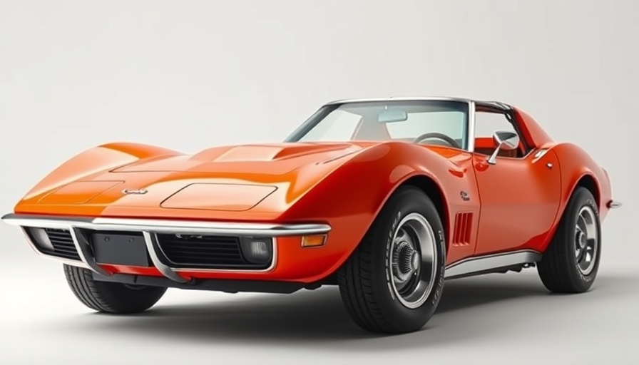 Most Expensive Corvette C3 in vibrant orange, angled view.