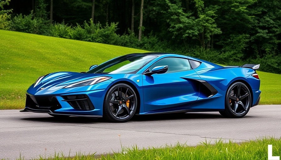 2025 Corvette E-Ray with Wheel Craft PVD Chrome Wheels on a sunny day.