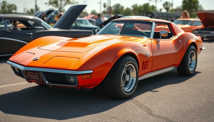 Stylish 1972 Corvette LT1 Coupe at a car show in natural sunlight.