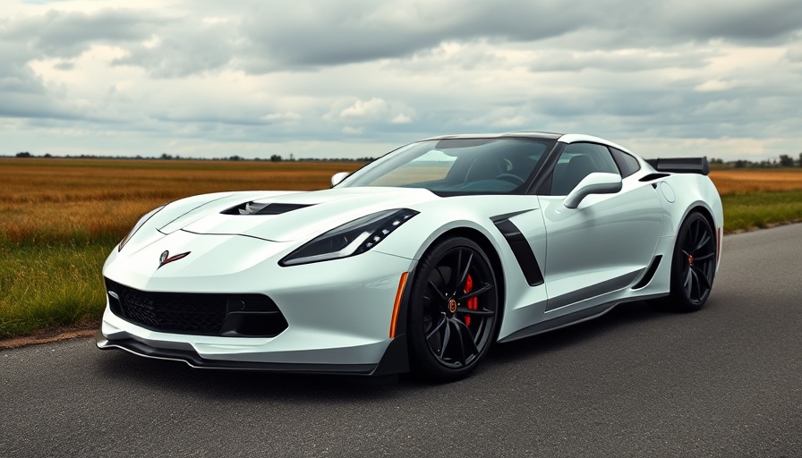 White C7 ZR1 with 1000HP Upgrade parked on open road.