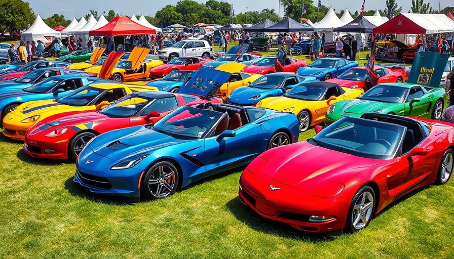 Colorful Corvettes at Carlisle GM Nationals Corvettes for Chip event, June 20-21.