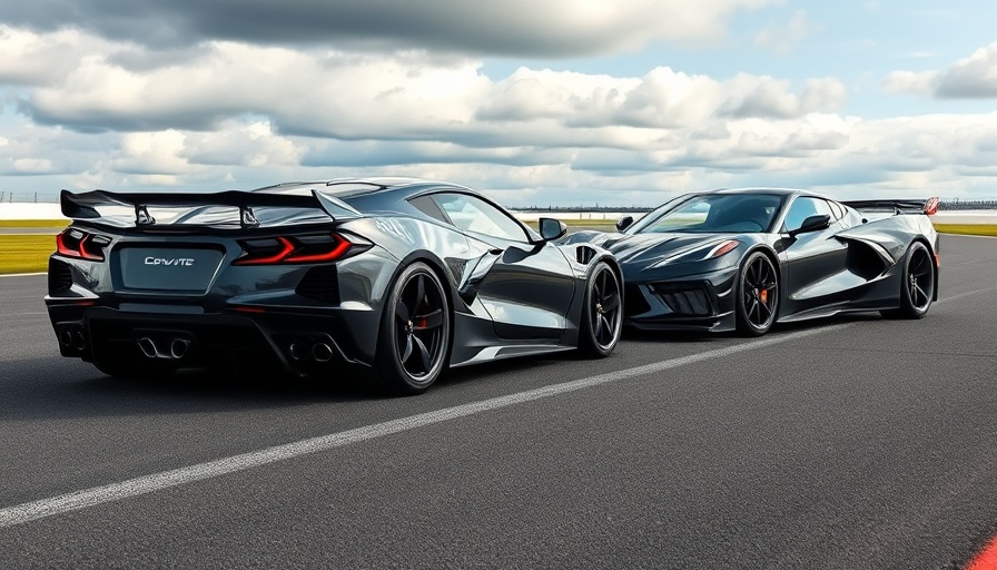 2026 Corvette ZR1X on racetrack with cloudy sky backdrop.