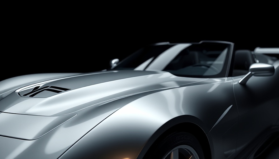 Metallic silver Chevy ZR1X car body with detailed design.