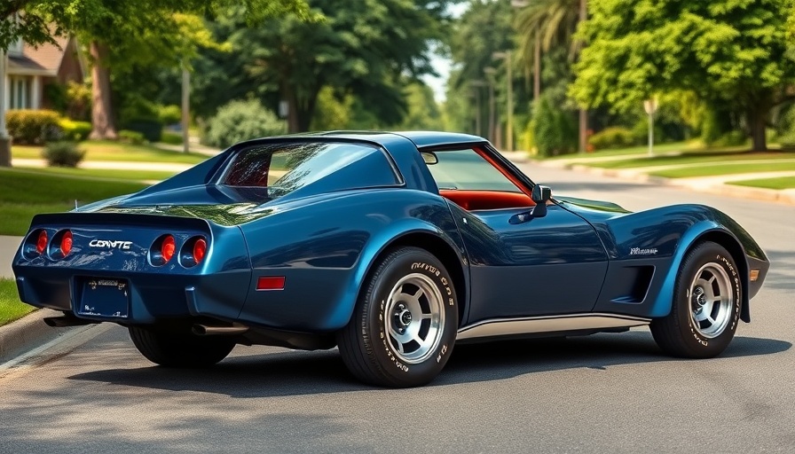 1979 Corvette for sale in vibrant suburban setting.