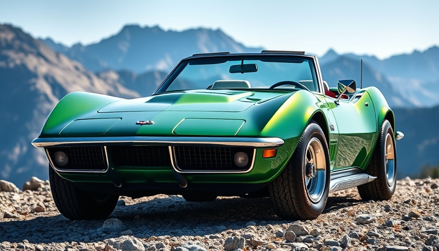 1968 Chevrolet Corvette Convertible L88 for sale, classic car in mountain scenery.