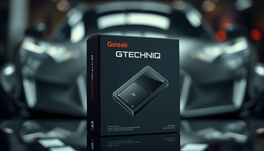 GTECHNIQ Ceramic Protection product box with blurred car background.
