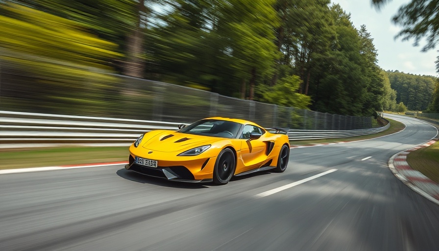 Chevrolet Corvette ZR1X speeding on Nürburgring track surrounded by forest.