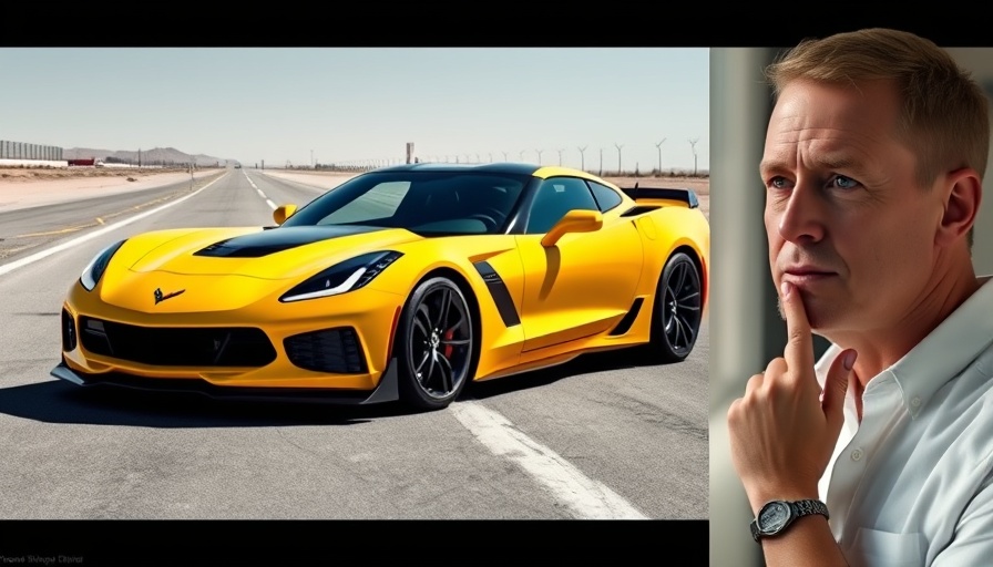 2025 Chevrolet Corvette ZR1 on track with man in white shirt portrait
