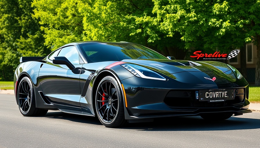 2023 C8 Corvette Z06 review image, sleek black car on road.