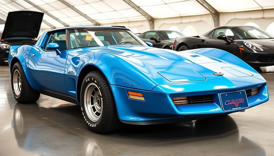 1982 Corvette performance and design showcased at car event.