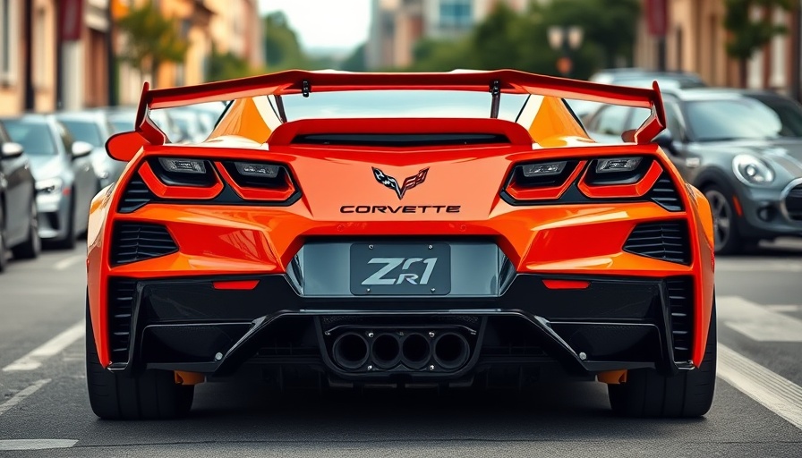 2019 Chevrolet Corvette ZR1 with modifications, rear view