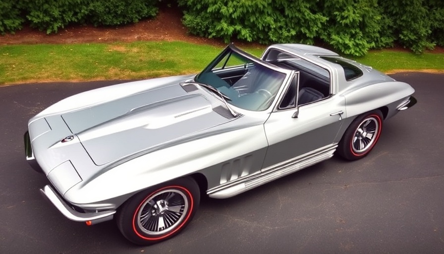1966 Chevrolet Corvette Stingray in silver, parked outdoors.