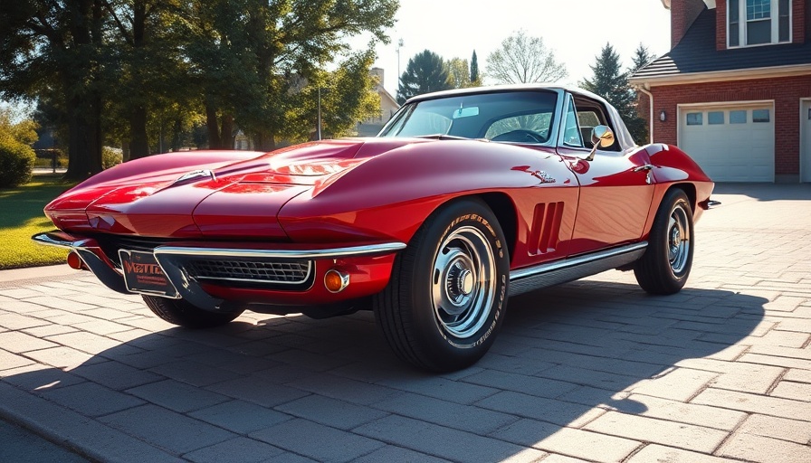 Red Corvette ZR-1 for sale in a sunny suburban setting.